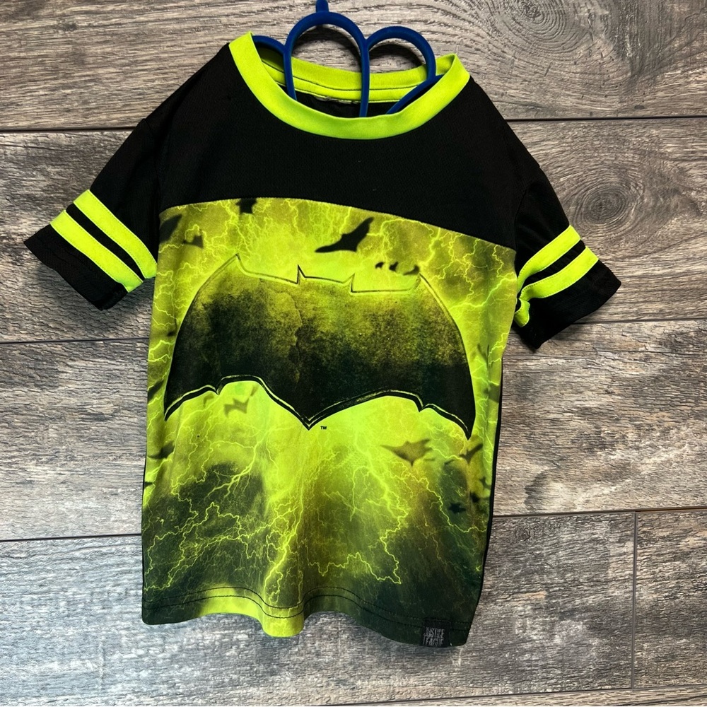 Source Unknown Black and Neon Green Lightning Tee